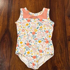 Roxie CM Peach Floral Hazel Leotard